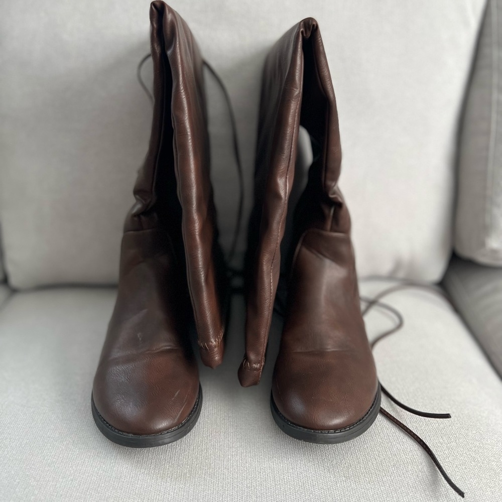 Charlotte Russe Dark Brown Boots - Size 10